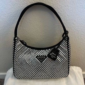 PRADA  Satin Re-Edition with Crystals